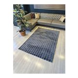 Aries Home Tavşan Tüyü Yumuşak Keçeleşmez Dekoratif Bubble İthal Kalite Post Halı Antrasit 160 x 230