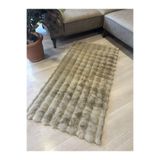 Aries Home Tavşan Tüyü Yumuşak Keçeleşmez Dekoratif Bubble İthal Kalite Post Halı Vizon 80 x 100
