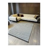 Aries Home Tavşan Tüyü Yumuşak Keçeleşmez Kaymaz Dekoratif Bella İthal Kalite Post Halı Gri 100 x 400