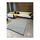 Aries Home Tavşan Tüyü Yumuşak Keçeleşmez Kaymaz Dekoratif Bella İthal Kalite Post Halı Gri 80 x 300