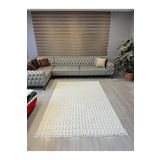 Aries Home Tavşan Tüyü Yumuşak Keçeleşmez Kaymaz Dekoratif Bella İthal Kalite Post Halı Krem 200 x 300