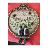 Ariestasarım KUŞLU HOŞGELDİN KAPI TABLOSU(SÜSÜ) Mor 30 x 30