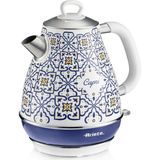 Ariete Capri Elektrikli Su Isıtıcı 1,7 Litre Kettle 2869/0C - Paslanmaz Çelik Gövde, Handmade Decora