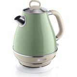 Ariete Elektrikli Su Isıtıcı Yeşil 2869/04 - Paslanmaz Çelik, Retro Kettle, 1,7 Litre 2000 Watt, Oto