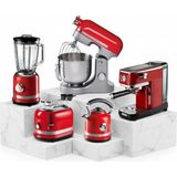 Ariete Moderna 5 Li Kırmızı Elektronik Çeyiz Seti Mutfak Şefi Blender Ekmek Kızartma Kettle Espresso