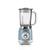 Ariete Vintage Cam Blender Mavi 0583/05-1,5 Litre Kapasiteli Cam Sürahi, 4 Hız Kademesi, Pulse Özelliği ve Buz kırma Fonksiyonu, 4 Paslanmaz Çelik Bıçak ile Güçlü Performans