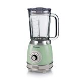 Ariete Vintage Cam Blender Yeşil 0583/04-1,5 Litre Kapasiteli Cam Sürahi, 4 Hız Kademesi, Pulse Özelliği ve Buz kırma Fonksiyonu, 4 Paslanmaz Çelik Bıçak ile Güçlü Performans