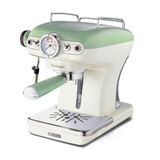 Ariete Vintage Espresso Makinesi Yeşil 1389/14 - Süt Köpürtme Başlığı, 900 Watt, 0,9 Litre Çıkarılabilir Su Tankı, Çıkarılabilir Damlama Tepsisi ve Bardak Tutucu, Bekleme Fonksiyonu