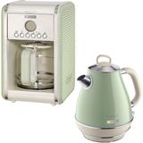 Ariete Vintage Yeşil Kettle ve Filtre Kahve Makinesi Seti 1.7 Litre Kapasite ve Otomatik Kapanma Özelliği