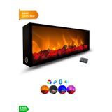 ARİF Dekoratif Elektrikli Yapay Şömine - 120x25x15 Cm - Farklı Renk Modları, Kumandalı, Bluetooth
