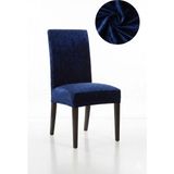 Arife Home Kaliteli Likralı Kadife Sandalye Örtüsü Yıkanabilir Esnek Sandalye Kılıfı Mutfak Sandalye Örtüsü Sandalye Koruma Tek adet - 35 x 50 cm - Parlement Mavisi - Gece Mavisi