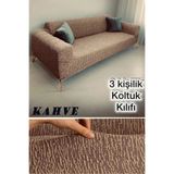 ARİFE HOME Lastikli Koltuk Örtüsü | ağaç kabuğu Desen Jakarlı Kanepe Örtüsü Koltuk Kılıfı