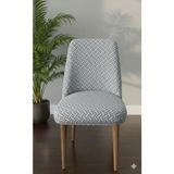 Arife Home Mutfak Sandalye Kılıfı-Tek Adet Kaliteki Tam Saran Yıkanabilir Oval Sandalye Örtüsü Chair Cover - 55 x 55 cm - Gri