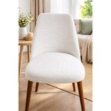 Arife Home Mutfak Sandalye Kılıfı-Tuğla Desen Tek Adet Kaliteki Tam Saran Yıkanabilir Oval Sandalye Örtüsü Chair Cover - 55 x 55 cm - Krem