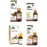 Arifoğlu Saç Bakım Seti: 10 ml Argan Yağı + 50 ml Tatlı Badem Yağı + 50 ml Çam Terebentin + 10 ml E Vitamini