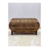 Arıkmert El Sanatları Maraş El Oyma Ceviz Ahşap Çeyiz Sandığı –Ahşap Sandık- 95x50x54 cm | Hayat Ağacı Model