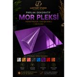 Arıkoğlu Reklam ve Yapı LucitART Kendinden Yapışkanlı Parlak Dekoratif Pleksi Kare Duvar Paneli | 9 Renk Seçeneği | Modern Duvar Dekoru