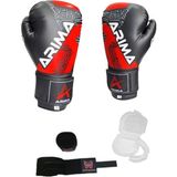 ARIMA Arıma Force Boks Eldiveni, Bandaj ve Dişlik Seti, 10 oz PU Malzemeden Siyah Renkli Ürün