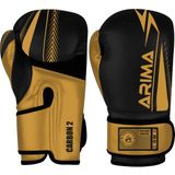 ARIMA Carbon2 Boks Kickboks Muay Thai (Kickboks Müsabaka) Eldiveni 8-10- 12 Oz - Siyah - Sarı