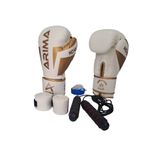 ARIMA Nova-4 Boks Eldiveni(4oz-6oz-8oz-10oz-12oz-140z) + Bandaj + Dişlik + Atlama İpi 4lü Set