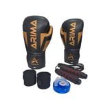 ARIMA Nova-4 Boks Eldiveni(4oz-6oz-8oz-10oz-12oz-140z) + Bandaj + Dişlik + Atlama İpi 4lü Set