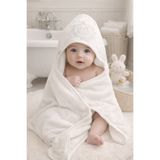 Arin Baby %100 PAMUK BEYAZ RENK TAÇ DESENLİ BEBEK HAVLUSU/ERKEK BEBEK BEYAZ TAÇ DESENLİ HAVLU