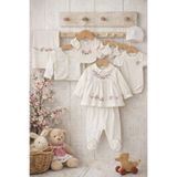 Arin Baby 10'LU NAKIŞLI YENİ DOĞAN KIZ BEBEK HASTANE ÇIKIŞI /%100 PAMUK 10 LU YENİ DOĞAN HASTANE ÇIKIŞI