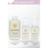 Arındırıcı & Canlandırıcı Cilt Bakım Seti | Tonik, Kafein Serumu & Niacinamide Serum