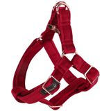 ARING PET Kadife Köpek Halter Koşumu-Yumuşak Ağır Hizmet Köpek Halter Koşumu, Ayarlanabilir Çekmesiz Kırmızı Kadife Köpek Koşum Takımı Küçük Orta Büyük Köpekler için
