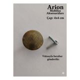 Arion 10 Adet Lüks ESKİTME ANTİK SARI Metal Düğme Çekmece, Dolap, Mutfak, Vestiyer Kulbu