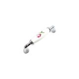 Arion 96 mm Krom Porselen görünümlü Kulp Modelleri Modern Dolap Çekmece Mobilya Mutfak Kulbu 125