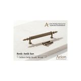Arion EMİR 96 MM ( 9,6 CM ) ANTİK SARI 1 ADET KulpLüks Alüminyum Eskitme Dolap Mutfak Çekmece Kulp