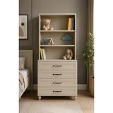 Arion Kids Alin MDF Çekmeceli Şifonyer ve Kitaplık Set | REHAU Kaplama Çekmece Yüzeyleri | Ağaç Ayaklar - Montajsız