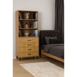Arion Kids Alin Wood MDF Çekmeceli Şifonyer ve Kitaplık Set | REHAU Kaplama Çekmece Yüzeyleri | Ağaç Ayaklar - Montajsız