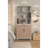 Arion Kids Masal Pembe Kapaklı Şifonyer ve Kitaplık | %100 MDF Kalitesi | Doğal Ağaç Detaylar | Modern & Şık Tasarım - Montajsız