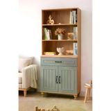 arionkids ARION-KTPLK-033 Gülsün Kapaklı Şifonyer Ve Kitaplık Set | %100 Mdf Kalitesi | Ağaç Ayaklar | Estetik Renkler