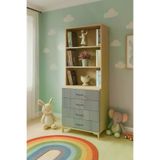 arionkids ARIONKS042 Ege Çekmeceli Şifonyer Ve Kitaplık Set | Birinci Sınıf Mdf Kalitesi | Rehau Kapaklar | Ağaç Ayaklı