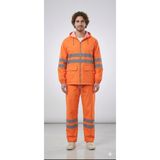 ARISAN PVC Reflektif Yağmurluk Alt Üst Takım Kapüşonlu Su Geçirmeye Dirençli Outdoor İş Kıyafeti