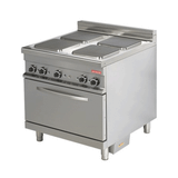 Arisco ER922 Inox Elektrikli 4 Ocaklı Kuzine 2/1 GN Elektrikli Fırın