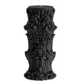 Arista Candle Mystic Pillar, Gizemlii-Sütun, Dekoratif 2 Adet Mum & Kandil - Siyah