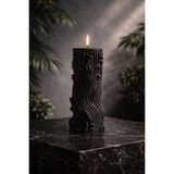 Arista Candle Verdantis, Doğanın Kalbi, Karanfil Kokulu Dekoratif 2 Adet Siyah Mum & Kandil