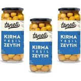 Ariste Taneli 3'lü Kırma Yeşil Zeytin 900 gr (300 gr x 3)