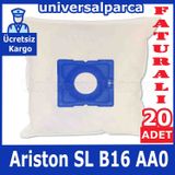 Ariston SL B16 AA0 20 Adet Toz Torbası + Filtre Hediyeli