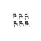 Arj I Office Furniture & Desing Siyah Ofis Büro Bekleme Misafir Form Koltuğu Sandalyesi 6Li 008