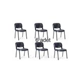 Arj I Office Furniture & Desing Siyah Ofis Büro Bekleme Misafir Form Koltuğu Sandalyesi 6Lı 012