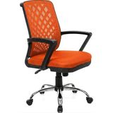 Arji Turuncu Ofis Koltuğu - Bilgisayar Sandalyesi - Kumaş Malzeme - Tekerlekli ve Ergonomik Tasarım