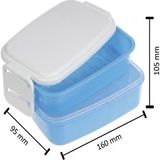 Ark 2 Katlı Pratik Beslenme Kutusu Okul ve Ofis Tipi Lunch Box Karışık Renk 1 Adet - Çok Renkli
