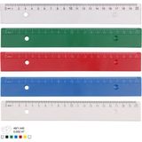 Ark 20 cm Şeffaf ve Opak Renkli Plastik Cetvel - 5 Adet - Çok Renkli