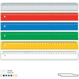 Ark 30 cm Şeffaf ve Opak Renkli Plastik Cetvel - 4 Adet - Karışık Çok Renkli