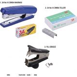 Ark 3A No.10 Zımba Makinesi, Zımba Teli ve Tel Sökücü Set - 3 Adet - Çok Renkli